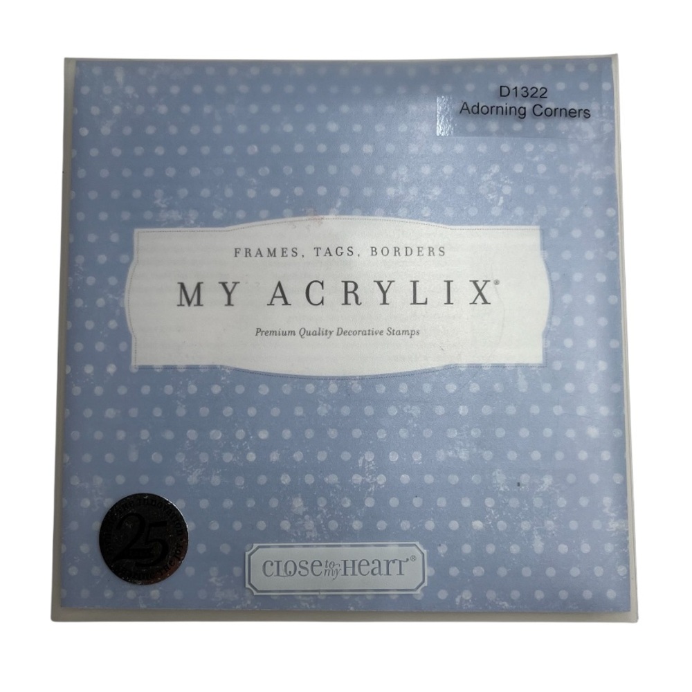 Close to My Heart My Acrylix Stamp Set- Adorning Corners Number D1322